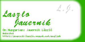 laszlo jauernik business card