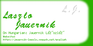 laszlo jauernik business card